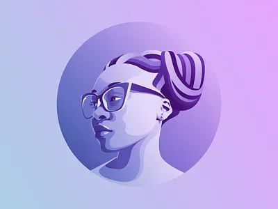 Portrait amadine art branding design flat flat design illustraion illustration vector