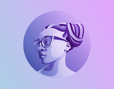 Portrait amadine art branding design flat flat design illustraion illustration vector