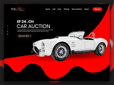 Car Auction Landing Page darkmode design designinspiration figma home page landing page landingpage minimal minimaldesign mockup modernui startup ui uidesign userinterface ux uxdesign webdesign website concept website design