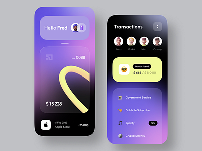 Mobile - Financial App android app cuberto design figma gradient ios mobile ui ux