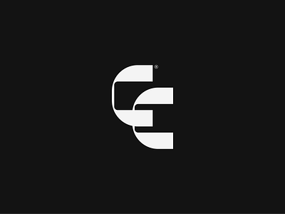 CE/CC Monogram black branding bw cc ce futuristic icon letter logo mark minimal monogram simple startup strategy tech typography