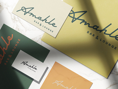Amahle bar custom entertainment lettering logo logotype lounge luxury monoline script style typography