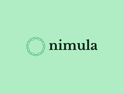 Nimula Logo branding flower green health logo luxury mandala meditation mental mindful mindfulness minimal natural nature wellness yoga zen