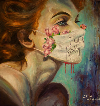 Fuck reality art artist artwork concept art contemporary art contemporaryart contemporaryillustration design oil on canvas oil paint oil painting paint painting