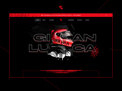 Gian Luca ✺ Hero branding creative design hero landing landing page monster red red and black typography ui web web design
