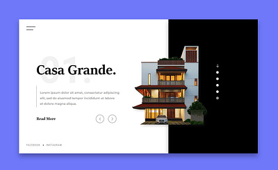 Website for architecture firm landing page ui web