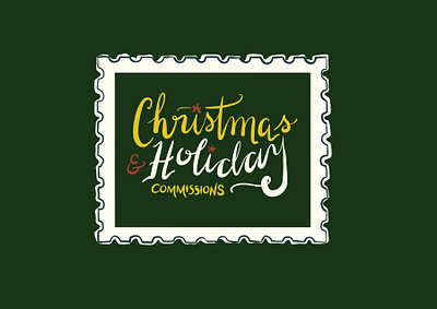 30/100 100dayproject adobefresco christmas holidays illustration postage stamp