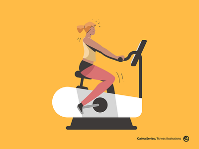 Fitness illustration clean excercise fitness flat girl home illustration landing page sports training website yoga