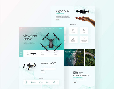 Drone E-Commerce Landingpage Design drone landingpage minimal tech webdesign website