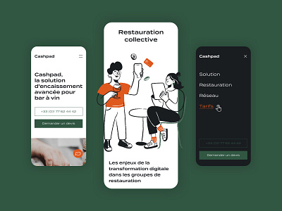 Cashpad Mobile design agency art brand design branding design digital green icons illustration inspiration menu mobile mobile design mobile ui payment platform ui ux