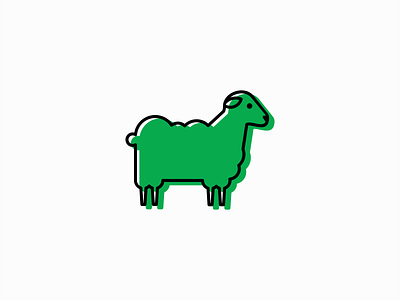 Green Sheep Logo for Sale animal branding cartoon cute design emblem farm geometric green icon illustration lamb lines logo mark mascot religion sheep vector wool