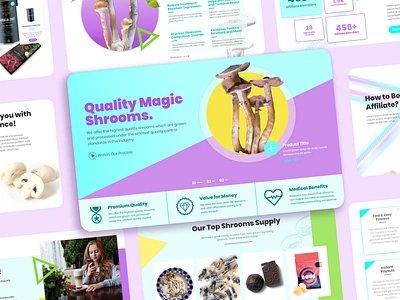 Buy Shrooms Online Store | Hero Design colorful concept cubensis design ecommerce explore hero landing magic micro dose mood mushroom online store psilocybin shroom store ui design uplifting ux weed