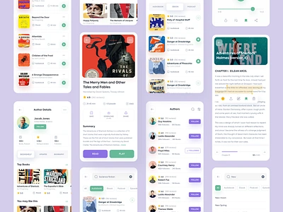 Audio Book App app design app design concept application audiobook best app book app book apps design branding clean app design ebook app illustration listening media new concept store ui uiux design