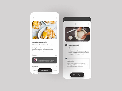 Cooking recipe app design app design design ios app mobile app mobile app design recipe app ui uidesign uiux ux