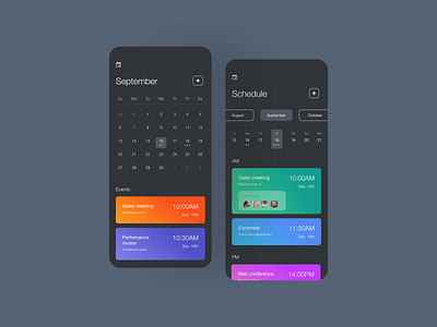 Calendar app design app design calendar app colors design ios ios app mobile app mobile app design ui uidesign uiux