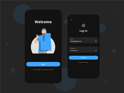 Log In page-Delivery app app app design design ui uidesign uiux ux uxdesign