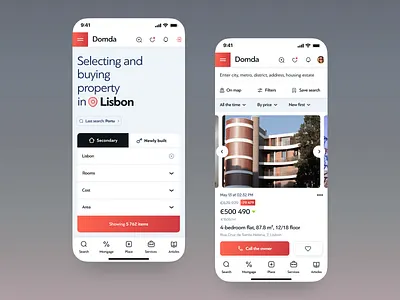 Domda: Realty Platform apartment app architecture building dashboard ecommerce finance house interface mobile platform real estate realty rent responsive service ui design web design