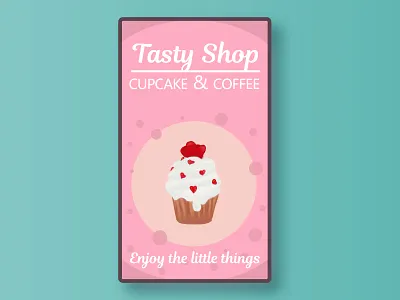 Tasty Shop Ads adobe photoshop ads ads banner ads design app branding caffee cake cake shop cupcake logo enjoy the moment food app food illustration illustration pink print tasty weekly warm up weeklywarmup