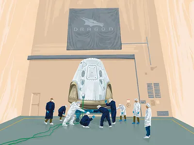 SpaceX Dragon 🚀 elonmusk illustration illustration art illustrations illustrator ipad pro ipadpro ipadproart pankaj juvekar procreate procreate app procreate art procreateapp spaceship spacex