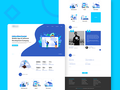 IT company home page adobe illustrator cc adobe xd branding home page design illustration ui ui design ux ux design vector website design