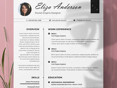 Resume/CV Word clean resume creative resume curriculum vitae cv template download download mockup free modern modern resume professional resume resume template template