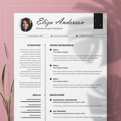 Resume/CV Word clean resume creative resume curriculum vitae cv template download download mockup free modern modern resume professional resume resume template template