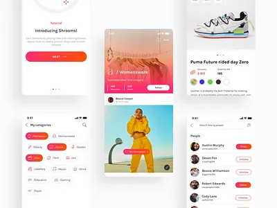 A social platform for sharing products & experiences you love animated animation app applicaiton design inspiration interface mobile ui ux