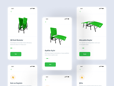 Onboarding Screens app branding clean ui colour design flat flat app flat design football gradient green green app greenery illustration onboarding tutorial ui ux welcome welcome page