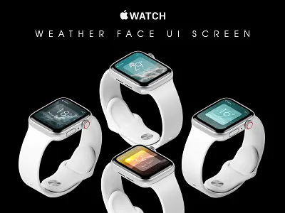 Apple Watch Weather Face UI Screen adobephotoshop adobexd apple apple design appledesign applewatch appleworld dailyui iwatch iwatchface smartwatch ui ui ux uiux uiux design uiuxdesign uiuxdesigner userinterfacedesign watchface weather