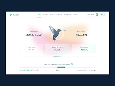 Kolibri Stablecoin — Design concept binance blockchain concept crypto crypto app cryptocurrency defi exchange finance investments landing page light minimal modern ui ux website