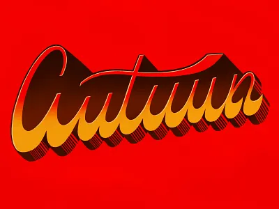 Autumn brush pen calligraphy hand lettering illustration lettering logotype script type typography vintage