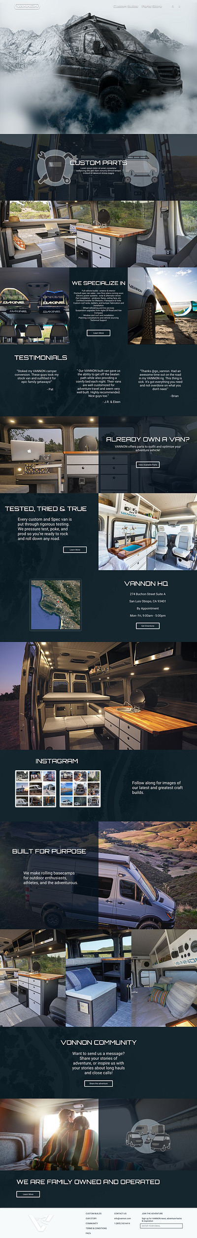 Vannon Re-Design adobe xd design mockup photoshop web design