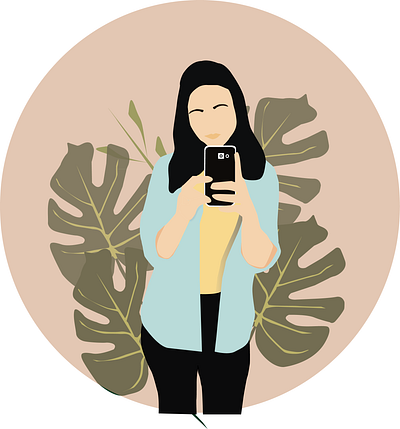 Selfie Mirror design graphicdesign illustration selfportrait vector