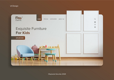 Landing Page For Kids' Furniture Website branding creative design design kids landing page landing page design mobile ui ui ui design uidesign uiux ux web web design