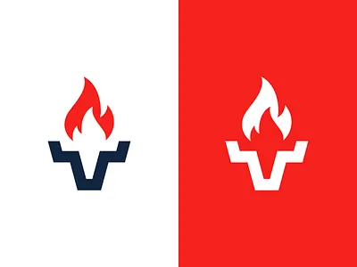 Bull Torch Fire Logo bull creative design fire flame icon logo logos modern monogram ox simple taurus torch