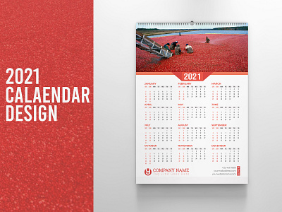 Wall Calendar 2021 branding calendar calendar 2021 calendar design calendar ui design desk calendar graphic design happy new year luxury calendar one page wall calendar red calendar wall calendar