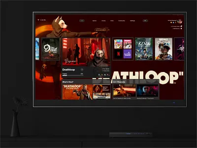 PlayStation 5 UI Concept black concept dark design digital minimal playstation ps5 sony television tv ui xd