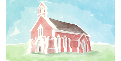 Church Roorkee artwork design graphic perspective sketchbook sketching watercolor