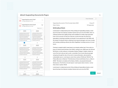 PDF Page attachment UX in Letters Module attachment dailyui design document minimalist pdf simple ui usability