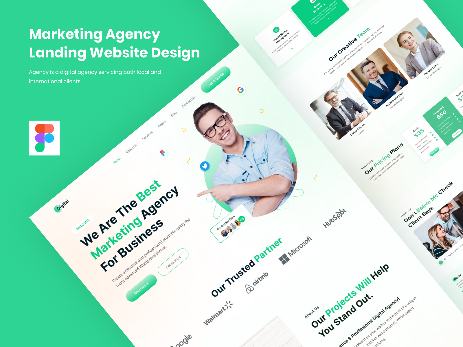 Digital Business Agency Website Design creative agency design agency design service design team digital agency digital marketing digital product homepage landing page marketing marketing solution promotion startup ui ui design web web design website website design
