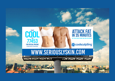 Coolscuplting Billboard for Medical Spa advertisement advertising billboard billboard design billboard designer billboard mockup coolscuplting coolscuplting design