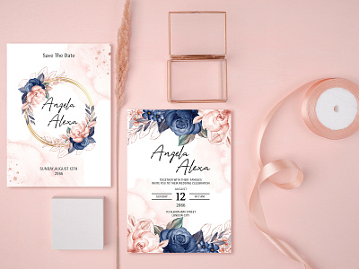 Wedding Invitation design wedding wedding design wedding invitation wedding invitation blue wedding invitation elegant wedding invitation leaves wedding invitations wedding invites weddings