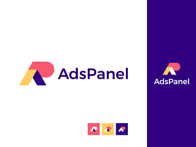 AdsPanel a logo ads bold brand brand identity branding design graphic design icon illustration logo logo design logo mark minimal modern p logo panel typography ui vector