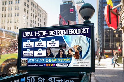 Panel Ad for NYGE ads advertisement advertising billboard billboard design city ad gastroenterologist new york new york city