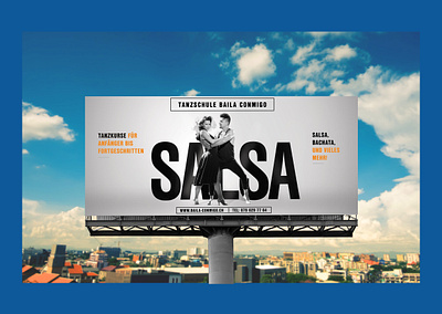 Design a Billboard for a dance school advertisement advertising billboard billboard design billboard designer billboard mockup coolscuplting dance school design salsa