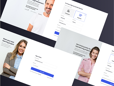 Learnexus.com - Sign up process design elearning figma freelancer freelancers interface landing sign up signup social ui ux web
