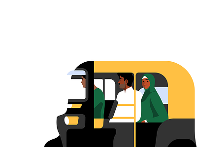 @Uber Tuktuk campaign character characterdesign design designer flat folks graphic illustration illustrator monochrome negative space people uber uxui vector