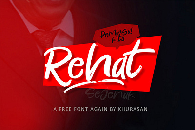 Free Rehat Script Font brush calligraphy corporate cover display elegant font handletterd handlettering handmade handwriting header hot letter lettering font logotype modern natural poster premium