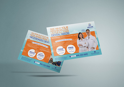 Dental Postcard for Dental Needs ads banner advertisement advertising branding dental dentist postcard design