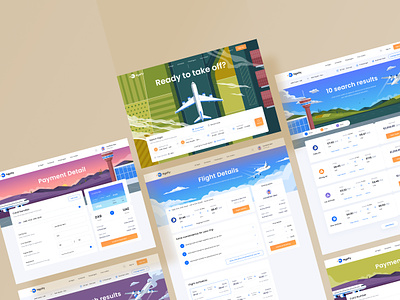 Flight Booking Page ✈️ airplane airport booking card clean dashboard date desktop flight fly icon illustration landing page light mobile plane ui vacation website white
